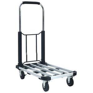 Chariot de transport pliable en aluminium de 330,7 lb, chariot à main argenté - Product Image 1