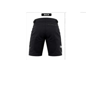 Shorts BMX RONAL SPORTS unisexe noir à séchage rapide en toile pour le cyclisme, coupe ample, longueur courte, logo personnalisé pour adulte - Product Image 2