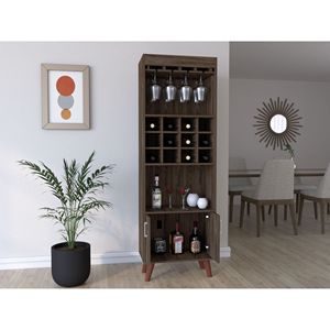 Mobile Bar in Noce Scuro per Soggiorno, Design Elegante a Forma di Toro - Product Image 4