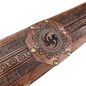 Ceinture en cuir Warrior sur mesure de haute qualité, conception professionnelle avec impression intégrale, ceinture Warrior en cuir pleine fleur - Product Image 5