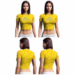 Ropa de bajo precio para mujer, camisetas cortas, diseño personalizado, camisetas cortas de estilo urbano para mujer - Product Image 6