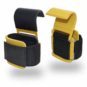 Weightlifting Straps Weight Lifting Hooks & <b>Wrist</b> Wraps Lifting Hooks with Neoprene <b>Wrist</b> <b>Support</b> - Product Image 2