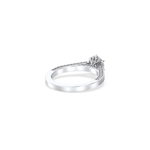 Bague de fiançailles REYES en moissanite de luxe, taille brillant rond, 1,32 carat, classique, en argent sterling 925, certifiée GRA, bijoux fins - Product Image 4