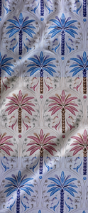 Tissu Cambric Rose Peigné à Poids Moyen, Uni et à Motifs Floraux, Matière Textile Imprimée pour Vêtements et Décoration Intérieure Maison Provence Trellis - Product Image 4