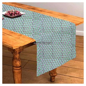 Hand Block Printed <b>Runner</b> Table <b>Runners</b> Restaurants Wholesale Modern Home Decor 100% Cotton Boho For Wedding Events Home Decor - Product Image 5