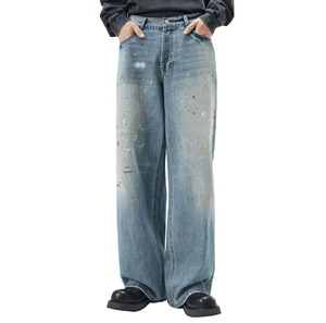 Jeans Casuales de Invierno para Hombre, de Mezclilla Tejida, Color Azul Claro, Corte Ancho y Holgado, de Secado Rápido, Ligeros y Cómodos - Product Image 2