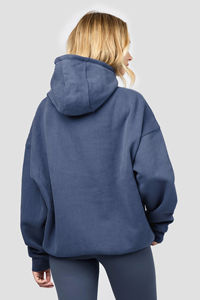 Custom Unisex Oversized Vintage Plaid Hoodie Wide Leg Sweatpants Set Premium Fleece Eco-Friendly Polyester/Cotton Winter Button - Product Image 3