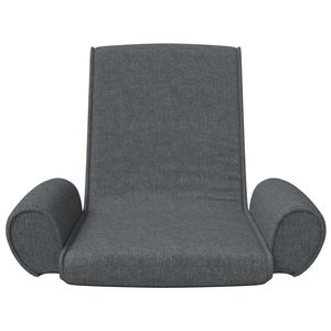 Silla de Piso Metálica Compacta de Tela Gris Oscuro 100% Poliéster para Sala de Estar - Product Image 3