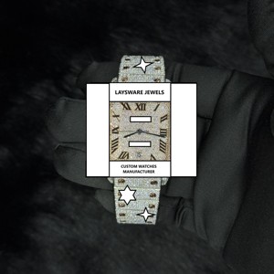 Luxury Business Sport Square Case ETA Moissanite Analog Glass <b>Watch</b> 41mm Men's Stainless Steel VVS1 Iced Out - Product Image 1