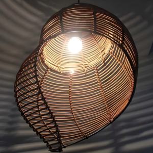 Lámpara de techo de ratán en espiral, lámparas colgantes marrones más vendidas para habitación de niños, luces de dormitorio infantil - Product Image 4