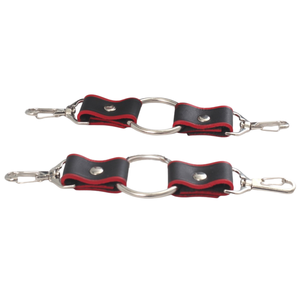 Ensemble de bondage éco-responsable pour homme bleu avec menottes en cuir, collier, paddle, corde et équipement fétichiste - Product Image 6