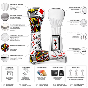 Custom PU Leather <b>Golf</b> Driver Head Cover OEM ODM <b>Golf</b> Club Headcover Manufacturer Personalized Embroidered Driver Cover - Product Image 4