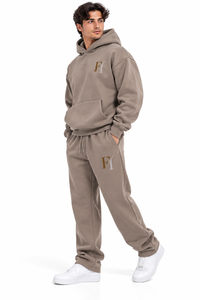 Conjunto Deportivo de Dos Piezas para Hombre, Sudadera con Capucha y Pantalones de Felpa Gruesa, Estilo Urbano, con Logotipo Bordado - Product Image 3