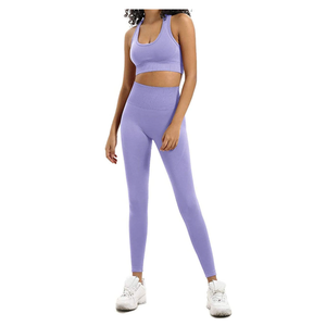 Conjunto de Yoga de 2 Piezas para Mujer, OEM, Spandex/Poliéster, Bra y Leggings de Cintura Alta, Ecológico, Ligero y Personalizable - Product Image 3