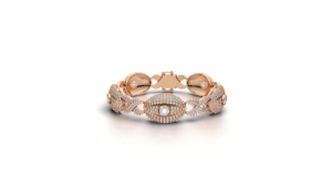 Luxury Moissanite Hip Hop Rhodium Plated 925 Sterling <b>Silver</b> Iced Out Eye Link <b>Bracelet</b> for Men Women Gift Custom Jewelry - Product Image 2