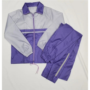 Conjunto Deportivo de Primavera 2 en 1 para Hombre, Chaqueta Cortavientos Ligera y Transpirable de Spandex/Poliéster con Pedrería Estampada de Alta Calidad - Product Image 1