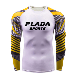Long Sleeve Fully custom rash guard manufacturer private label <b>compression</b> <b>shirt</b> supplier Spandex polyester - Product Image 3