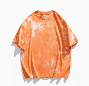 Camiseta Tie-Dye Blanca y Negra para Hombre, Estilo Urbano, Algodón, Manga Corta, Informal, para Verano 2026 - Product Image 2