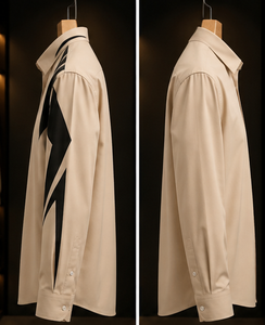 เสื้อเชิ้ตแขนสั้นผู้ชายแบบลำลอง ปกคอพับ เสื้อเชิ้ตฤดูร้อน - Product Image 5