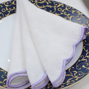 Serviette de table en lin doux bleu roi, bord festonné, jetable, pour la maison et la restauration, dîner haut de gamme - Product Image 2