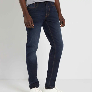 FLY HUMBLE SPORTSWEAR Lightweight New Quality <b>Men</b> Formal Dark Denim <b>Jeans</b> Pants Comfortable Outdoor Custom <b>Drawstring</b> Closure - Product Image 2
