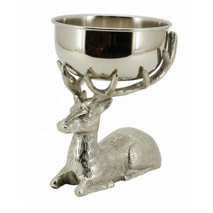 Statue de cerf de haute qualité avec bol amovible Snack fruits noix servant Table à manger bol en aluminium décor de cuisine prix de gros - Product Image 1