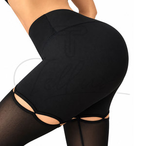 Custom Private Label Plus Size Solid Spandex/Nylon Shapewear <b>Leggings</b> Built in Butt Lifter High Waisted <b>Slimming</b> Body Girdle - Product Image 5