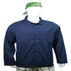 Chemise en flanelle anti-plis en coton biologique à empiècements unis, tendance et décontractée pour homme, manches longues boutonnées, taille 6XL - Product Image 2