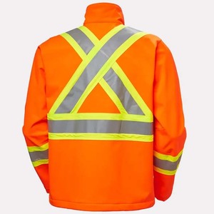 ZOHSUB POWER INDUSTRY Hi Vis Reflective ANSI Class 1 <b>Waterproof</b> LED Flash Safety Windbreaker Jacket for Construction Worker - Product Image 5