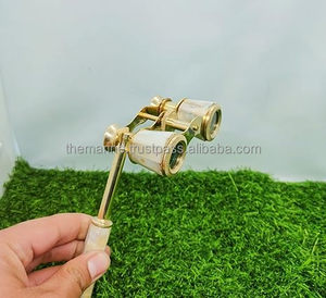 Binocular náutico de latón Vintage de 3,5 pulgadas con estuche de cuero grabado para regalo - Product Image 5