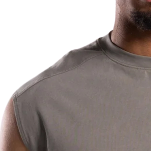 Débardeur sans manches gris pierre délavé pour homme, en coton doux, coupe athlétique, idéal pour la gym, l'entraînement, le sport et la mode décontractée estivale - Product Image 5