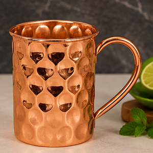 MagnaForge <b>Large</b> Dimple Pure Copper Hammered Moscow Mule <b>Mug</b> Ayurvedic Eco Friendly Vessel For Home Drinkware - Product Image 4
