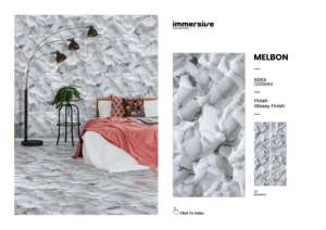 Azulejos de porcelana de diseño 60X120CM 600X1200MM 24X48 Acabado brillante Elegante formato grande para interiores de lujo - Product Image 3