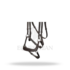 Brida de equitación inglesa ARIKA DROP BRIDLE marrón, tamaño completo, para control de caballos - Product Image 3