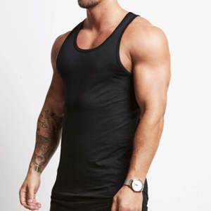 Camisetas de Tirantes Personalizadas para Hombre, de Algodón, para Gimnasio, Running, Transpirables, Tejidas, con Logotipo, para Fisicoculturismo y Fitness - Product Image 1