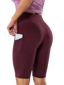 Short de sport pour femme 2 en 1 Short de course avec doublure intérieure Tissu à séchage rapide Taille haute élastique Gym Training Wear - Product Image 3