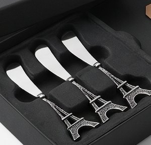 Eiffel Tower <b>Cheese</b> <b>Knife</b> <b>Set</b> Stainless Steel Durable Sharp Elegant Flatware <b>Set</b> Ideal For Kitchen Dining Use And Restaurant Use - Product Image 5