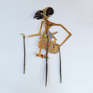 Marioneta de Sombra Wayang Kulit Sembadra de Cuero Indonesio Hecha a Mano y Ecológica, Decoración Cultural Tradicional Javanesa, Arte Étnico - Product Image 1