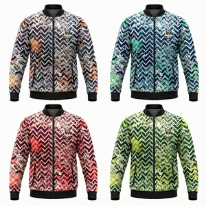 Wholesale Custom Eco-Friendly Breathable Winter Bomber Sublimation <b>Jacket</b> for Teams Fitness Training <b>Gym</b> Activities Outdoor - Product Image 4