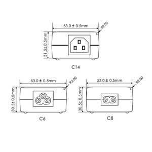 15V 3.13A 50W AC-<b>DC</b> Adapter Desktop Type IEC320 C6 - Product Image 2