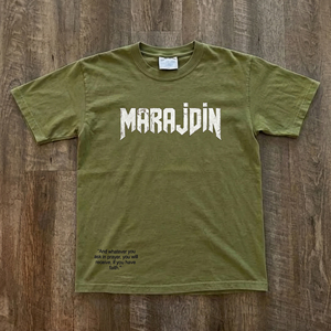 Marajdin <b>Men's</b> <b>Yellow</b> Cotton <b>T</b>-<b>Shirt</b> Short Sleeve O-Neck Regular Fit Printed Letter Design Casual Style - Product Image 5