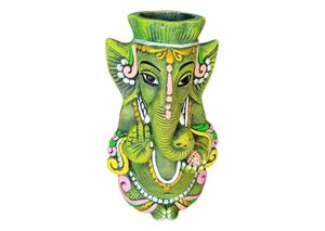 Jarrón Decorativo de Arcilla Hecho a Mano con Diseño Art Deco de Ganesha para Bodas, Cumpleaños y Diwali (Diseño Vertical) - Product Image 2