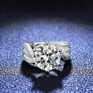 GRA Certified Brilliant Cut Moissanite Prong Setting Silver Plated 925 Sterling Silver Micro Insert Hiphop Graduation Gift <b>Ring</b> - Product Image 6
