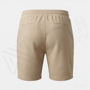 Ensemble décontracté deux pièces pour homme en tissu éponge polyester-coton à séchage rapide, polo zippé à manches courtes et pantalon, idéal pour l'extérieur - Product Image 2