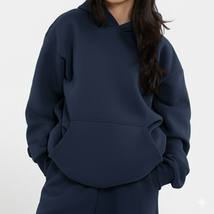 Sudadera con capucha extragrande de alta calidad para mujer, con impresión de logotipo personalizado, estilo streetwear, sudadera con capucha extragrande lisa para mujer - Product Image 4