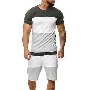 Ensemble court deux pièces décontracté pour homme, été 2021, avec logo personnalisé, respirant, 100 % coton, séchage rapide, chemise et short imprimés - Product Image 5