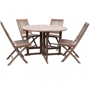 Solid Teak Compass <b>Foldable</b> <b>Garden</b> <b>Table</b> Modern Outdoor Premium Quality Slatted Top Patio <b>Garden</b> Hotel Resort Niwara Bisoepo - Product Image 6