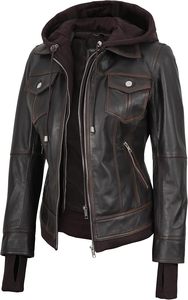 Blouson Bomber Unisexe en Cuir PU Écologique Imprimé en Relief, Col Rabattu, Fermeture Éclair, Coupe Courte Décontractée, Couleur Unie, Automne - Product Image 3