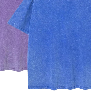Custom Heavyweight 260gsm Knitted Sporty <b>Blue</b> Vintage Oversized Drop Shoulder Cotton T-Shirt - Product Image 3