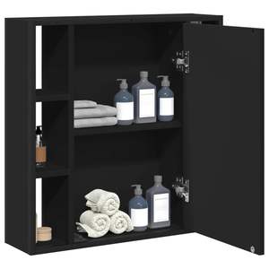 23.6 nero "x 6.3" x 23.6 "mobile specchio da bagno in legno ingegnerizzato - Product Image 4